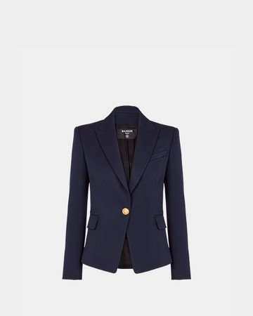 BALMAIN 單扣羊毛外套 - 38