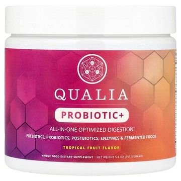 Qualia, 益生菌+，熱帶水果味，5.6 盎司（157.5 克）