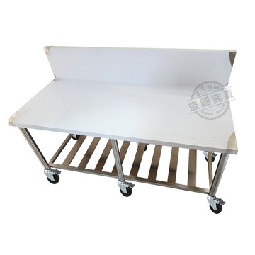 電腦桌/工作桌 【Abis】客製商品-豪華升級加高牆款二層430瓦斯爐台-附煞車輪/料理桌/工作桌/工作台/流理台(125X56CM)-1入