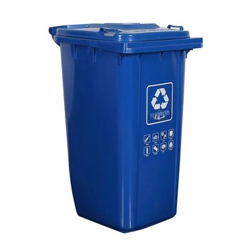 240L戶外掛車垃圾桶 加厚帶輪帶蓋分類垃圾箱 小區環衛大號垃圾桶[DD080109]