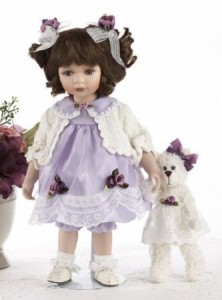 14” Porcelain Purple Dress Doll ”Kara” ドール 人形 フィギュア