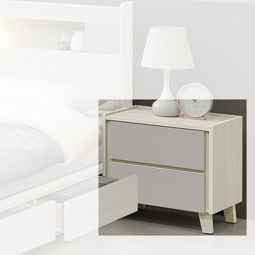 【顛覆設計】亞米希白榆木雙色1.8尺床頭櫃