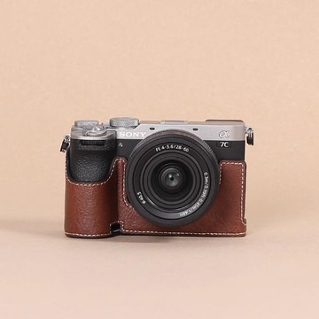 索尼A7M4相機包A7C2保護套ZVE10底座A7S3微單皮套a7r5配件A7CR殼 d7251