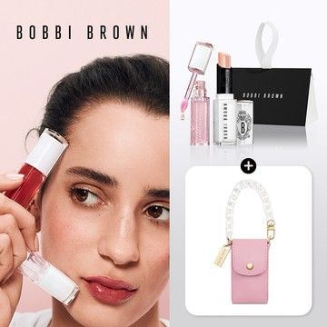贈皮革唇膏鑰匙圈✨【Bobbi Brown 芭比波朗】美唇雙星初登場 晶鑽修護護唇膏 x 水晶護唇油