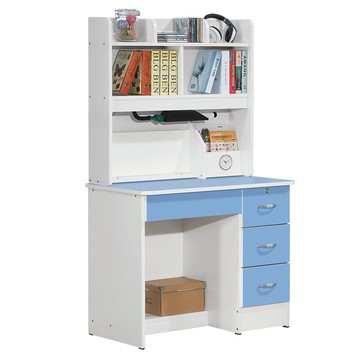 IHouse-史迪奇 3尺全組書桌桃紅色