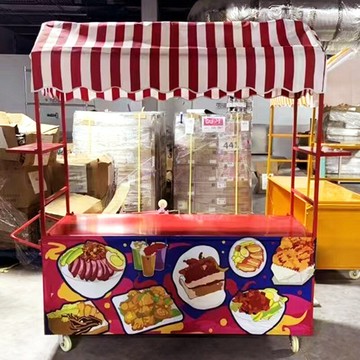 【免運/可開票】擺攤推車 鐵藝移動促銷夜市花車景區活動攤位商業街擺攤位集市攤位