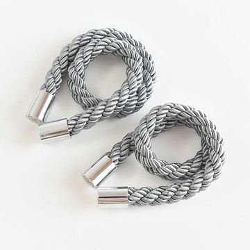 寢室安居 簡約風編織磁吸窗簾扣 灰色  2個