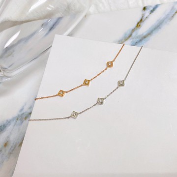 14K | 幾何菱形_手鍊