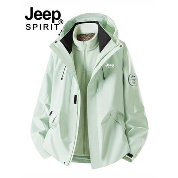 JEEP沖鋒衣女2025新款春秋戶外三合一可拆卸進藏登山防風冬季外套