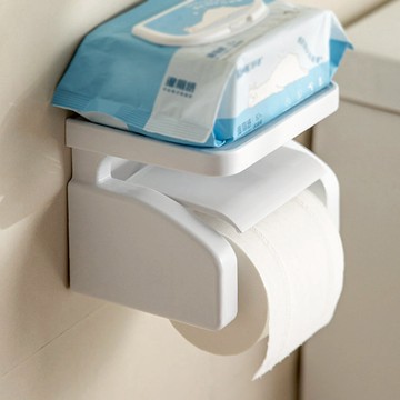 免鑽釘壁掛吸盤式捲筒面紙架 單一規格