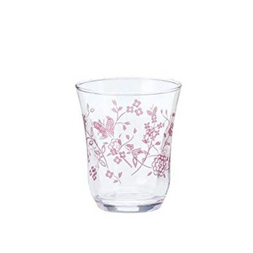 日本Toyo-Sasaki｜花蝶水杯 禮盒(粉紅)