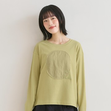 a la sha 微笑U貼布繡長袖T恤