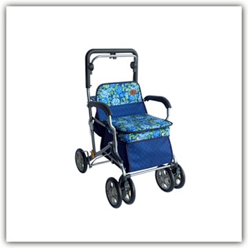 【助步車】台灣製加大菜籃助步車、折疊購物車、鋁管助行車、扶手助步車、可坐菜籃車、老人購物車、台灣製造、戶外助行器、四輪助步車、超大容量購物車