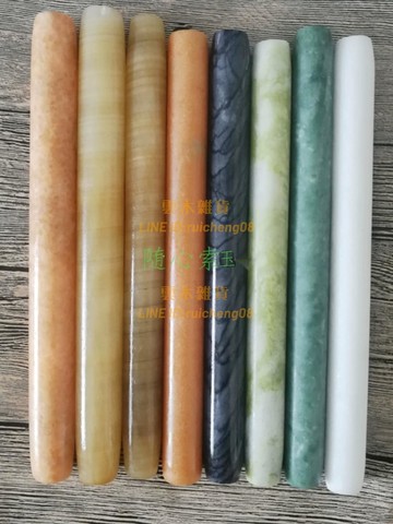 玉石搟面杖多種顏色大理石烘焙家居廚房用品墨綠玉不粘面杖【雲木雜貨】