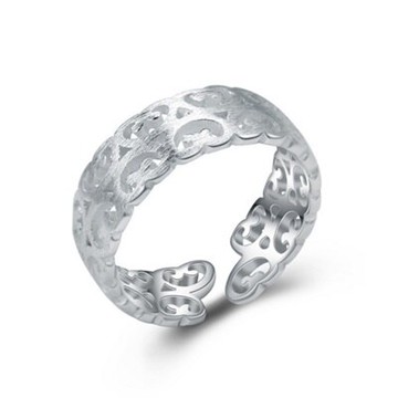 現貨+預購 925純銀戒指銀飾-簡約精緻中國風鏤空設計七夕情人節生日禮物女配件73an120【獨家進口】【米蘭精品】