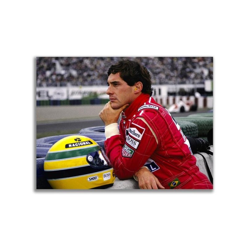 Ayrton Senna アイルトン・セナ 特大 ポスター 約150x100cm 海外 F1