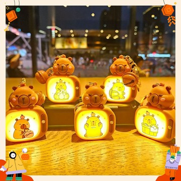 現貨 卡皮巴拉星空燈 背包寵物掛件 包包鑰匙扣 網紅氛圍燈 鑰匙鏈 百搭包包掛件 書包掛件 交換禮物 生日禮物