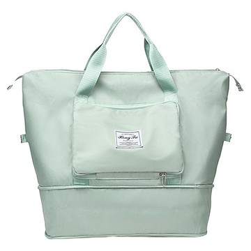 加大可折疊收納手提行李包  55 x 21 x 30cm  清新綠  1個