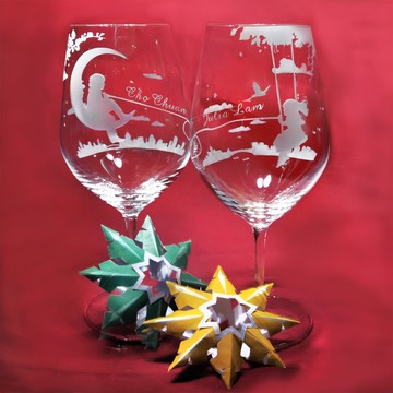 Destined Pair水晶紅酒對杯 聖誕節 紀念 結婚禮物 男女朋友 客製