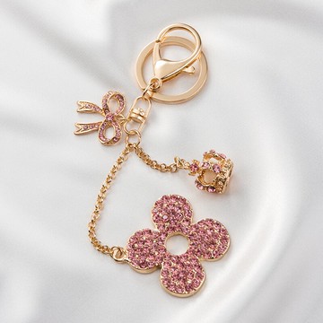 幸運四葉草網紅鑰匙扣掛件創意個性ins汽車鏈男女匙圈環書包掛飾