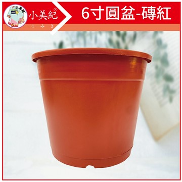【小美紀】6吋圓盆-磚紅-66F(園藝資材)6寸單盆掛架、花架 多肉單盆掛架 造景 多肉花盆 園藝掛架