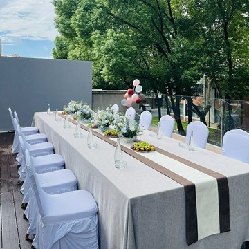 【高端宴會首選】桌布 檯布 會議桌布 宴會桌布 酒店桌布 長方形大尺寸 加厚垂感 抗皺易洗 白色高級感 適用於展會/婚禮/商務活動