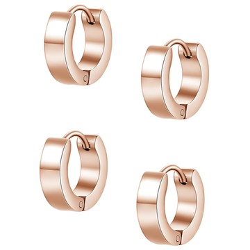 Brilliant Beauty 耀眼美人 簡約圈圈環 耳環  玫瑰金