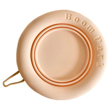 thirteen 拾參家居 ovni馬卡龍寵物折疊碗 直徑17cm 高6.5cm 寵物外出便攜折疊碗  奶油黃  1個