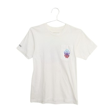 CHROME HEARTS 克羅心 彩色Logo 短袖 T恤 M 白色 棉質 【二手名牌BRAND OFF】
