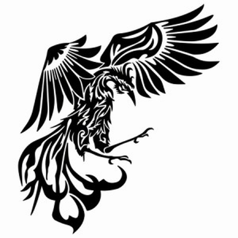 かっこいい 車 バイク ステッカー 鳳凰 不死鳥 フェニックス Phoenix トライバル 右 サイズl カッティングステッカー 全12色 和柄 和風 通販 Lineポイント最大1 0 Get Lineショッピング