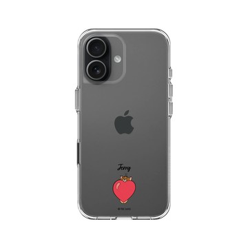 iPhone 17 Clear Case（相機按鈕） 透明 - 湯姆貓與傑利鼠 Tom and Jerry - 貼紙系列 - 愛心傑利鼠