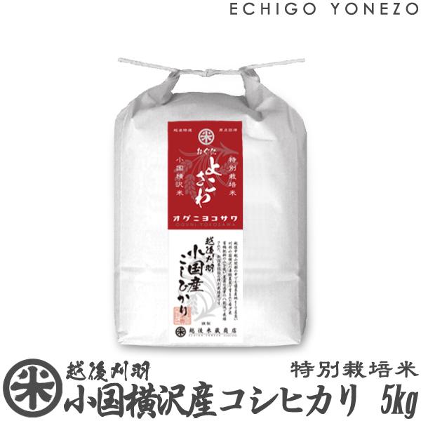 [新米 令和5年産] 小国横沢産コシヒカリ 特別栽培米 5kg (5kg×1袋) 刈羽小国 白米 新潟米 お米 新潟県産 こしひかり 送料無料 ギフト対応