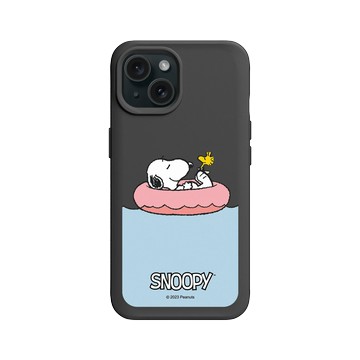 iPhone 15 SolidX 黑 - 史努比 Snoopy - Chill moment