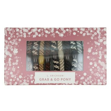 L. Erickson 彈力髮圈-Sand Stone 粗款髮圈 分裝5入/盒裝15入 禮盒版 Holiday Box 不咬髮 名牌髮圈＊夏日微風＊