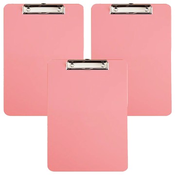 ABEL 力大牌 A4彩色板夾  3個  粉紅色