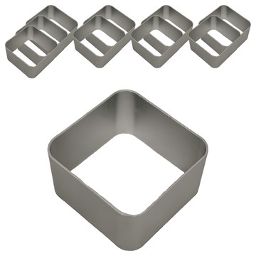 TRIARROW 三箭牌 方形一口酥模具 10個入 鋁合金陽極處理 31x31x17mm  銀色  1組