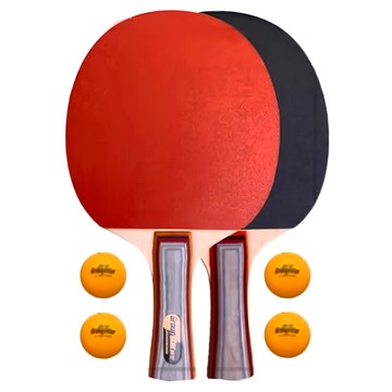 GROUP STAR 群星 三星級桌球拍二人組(GS6121-A)橫拍 材質:楊木 泡棉 橡膠 淨重:297g  25.5 x 15 x 2.5cm  1組