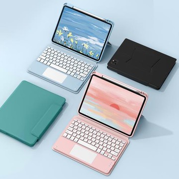 適用iPad 10代10.9藍牙鍵盤保護套mini6 磁吸旋轉10.2后支撐Air5