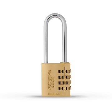 FEDERAL LOCK 【台灣製造鎖具】雙開銅掛鎖(鑰匙密碼兩用_1入/組)_RB40-OR/64 (2.5吋勾款)