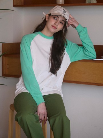 Raglan Cotton T-shirt [Green]