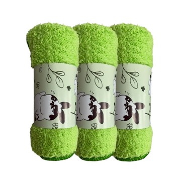 CLEAN 克林 瞇瞇兔抹布 果綠色 30x30cm 三條裝  超厚實吸水  乾濕兩用抹布  30 x 30cm  3條