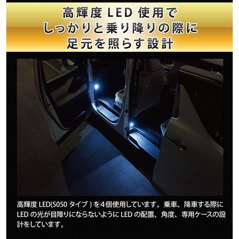 LEDカーテシランプ2個1セット ホンダ N-BOX（JF3/JF4）専用 前席2個 