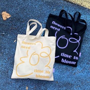 荒廢羅曼史簡約百搭學生復古文藝拉鏈ins大容量印花單肩帆布包