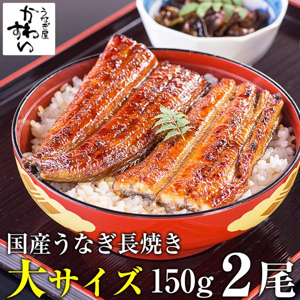 うなぎ 蒲焼き 国産 大サイズ 150g 2尾 ウナギ 鰻 送料無料