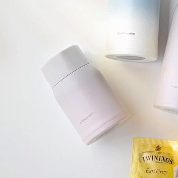 日本 霜山 漸變色輕量陶瓷保溫瓶-200ml-多色可選 - 白