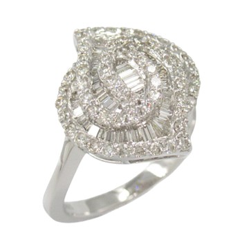 【二手名牌BRAND OFF】JEWELRY 無品牌珠寶 18K 白金 0.95ct鑽石 戒指