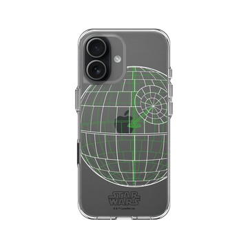 iPhone 17 Clear Case（相機按鈕） 透明 - 迪士尼-星際大戰 Star Wars - 死星-線稿風格
