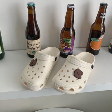 洞洞鞋女ins潮防滑韓版涂鴉仙女風學生涼鞋護士可愛沙灘拖鞋包頭