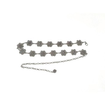 HONOR金屬精緻鏤空花朵腰鍊