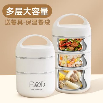 日本進口不銹鋼保溫飯盒袋便攜上班族可微波爐加熱大容量便當餐盒